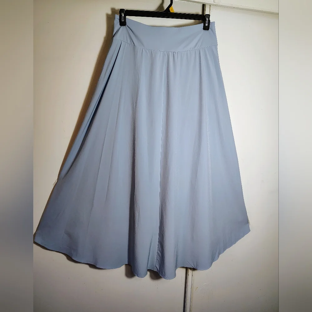 NWT Halara Breezeful 2-in-1 maxi skort high waist Asimetrica light blue ballad L - Picture 4 of 14